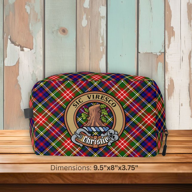 Clan Christie Crest over Tartan Dopp Kit (Creator Uploaded)