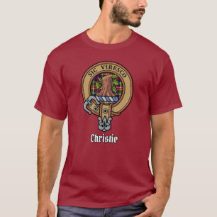 Clan Christie Crest over Tartan T-Shirt