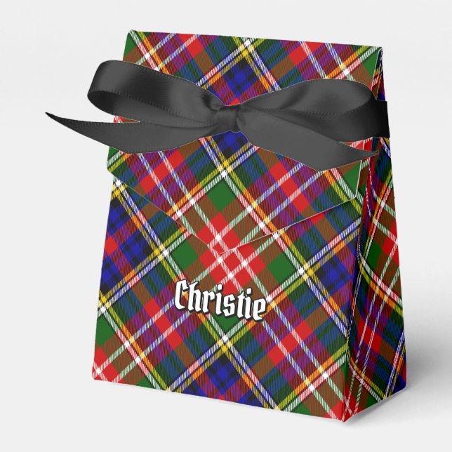 Clan Christie Tartan Favour Box (Front Side)