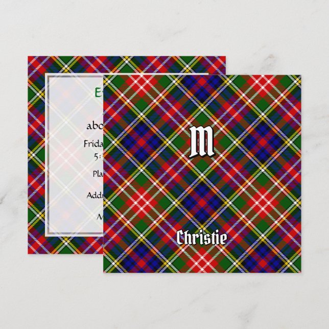 Clan Christie Tartan Invitation (Front/Back)