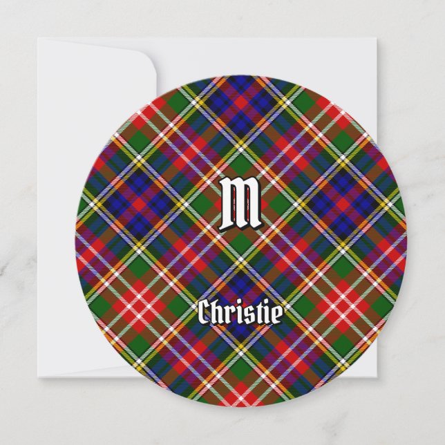 Clan Christie Tartan Invitation (Front)