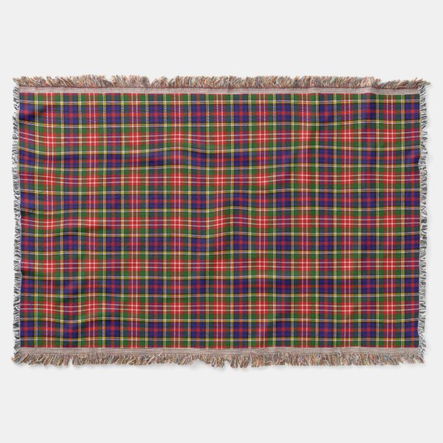 Clan Christie Tartan Throw Blanket (Front)