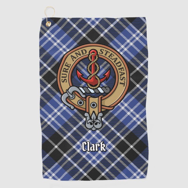 Clan Clark Crest Golf Towel (Front)