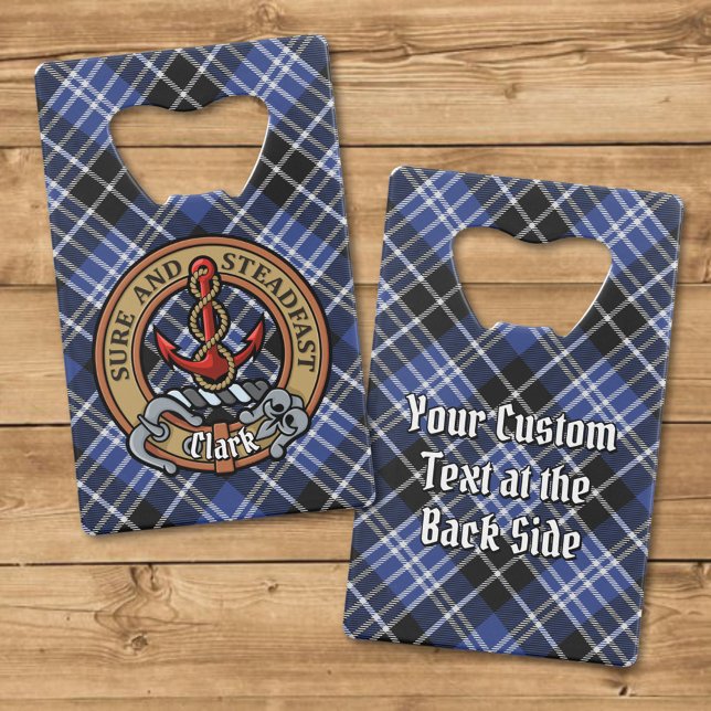 Clan Clark Crest over Tartan (Creator Uploaded)