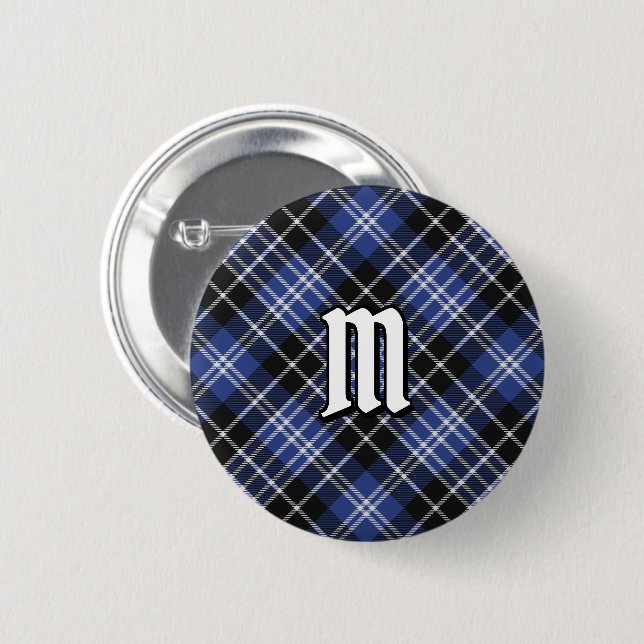 Clan Clark Tartan 6 Cm Round Badge (Front & Back)