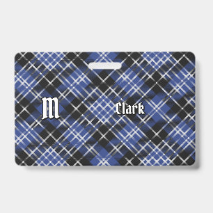 Clan Clark Tartan ID Badge