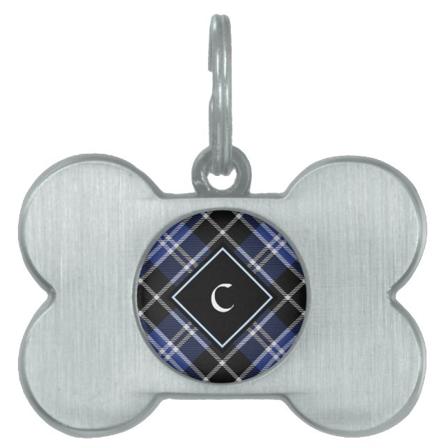 Clan Clark Tartan Pet ID Tag (Front)