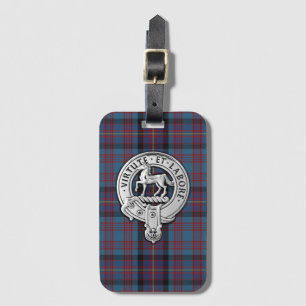 Clan Cochrane Crest & Azure Tartan Luggage Tag