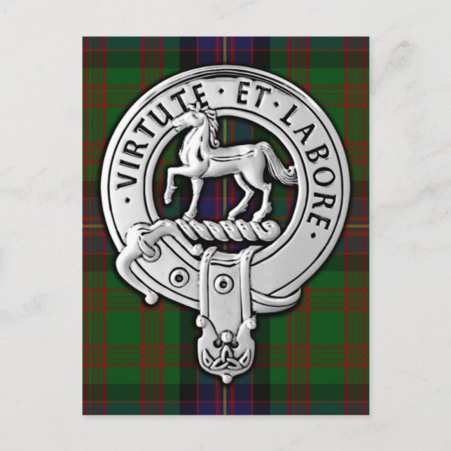 Clan Cochrane Crest & Tartan Postcard (Front)