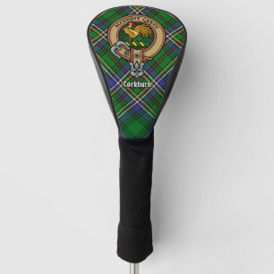 Clan Cockburn Crest over Tartan Golf Head Cover