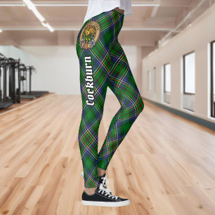 Clan Cockburn Crest over Tartan Leggings