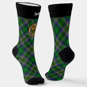 Clan Cockburn Crest over Tartan Socks