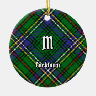 Clan Cockburn Tartan Ceramic Tree Decoration
