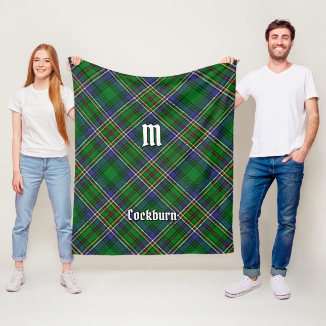 Clan Cockburn Tartan Fleece Blanket (In Situ)