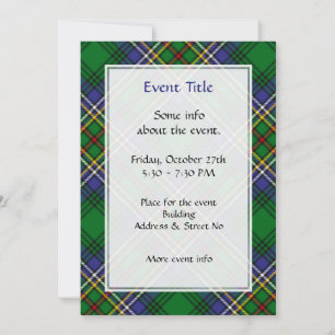 Clan Cockburn Tartan Invitation