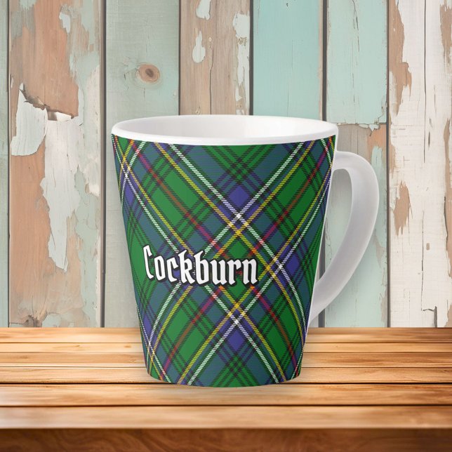 Clan Cockburn Tartan Latte Mug (Creator Uploaded)