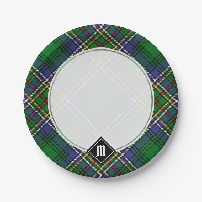 Clan Cockburn Tartan Paper Plate (Front)