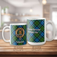 Clan Colquhoun Crest over Tartan