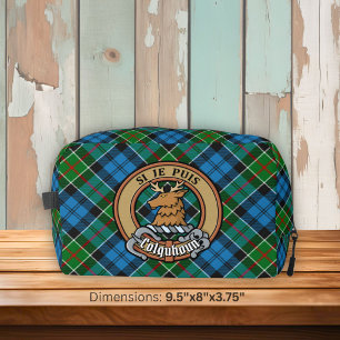 Clan Colquhoun Crest over Tartan Dopp Kit