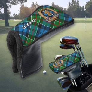 Clan Colquhoun Crest over Tartan Golf Head Cover