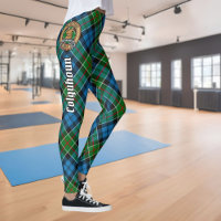 Clan Colquhoun Crest over Tartan