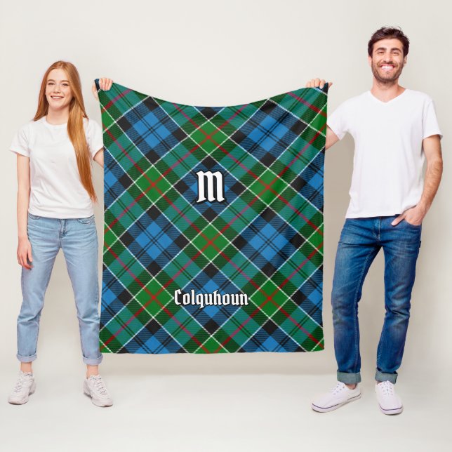 Clan Colquhoun Tartan Fleece Blanket (In Situ)