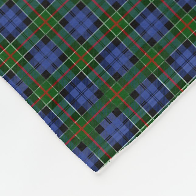 Clan Colquhoun Tartan Fleece Blanket (Corner)