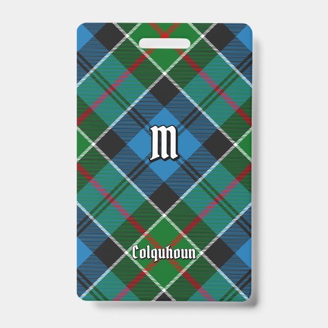 Clan Colquhoun Tartan ID Badge (Front)