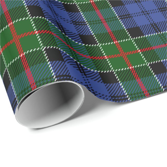 Clan Colquhoun Tartan Plaid Pattern Wrapping Paper (Roll Corner)