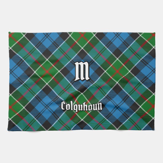 Clan Colquhoun Tartan Tea Towel (Horizontal)