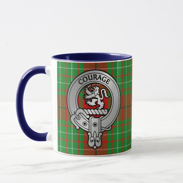 Clan Comyn | Cumming Crest & Tartan Mug (Left)