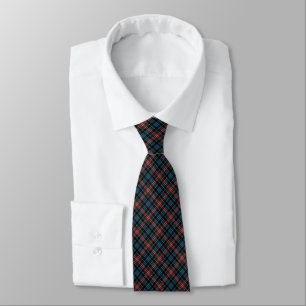 Clan Comyn - Cumming Tartan Red and Blue Plaid Tie