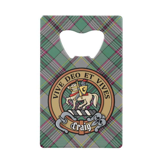 Clan Craig Crest over Tartan (Front)