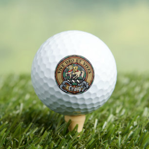 Clan Craig Crest over Tartan Golf Balls