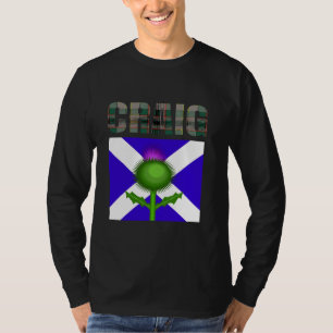 Clan Craig Tartan Scottish Family Name Scotland Pr T-Shirt