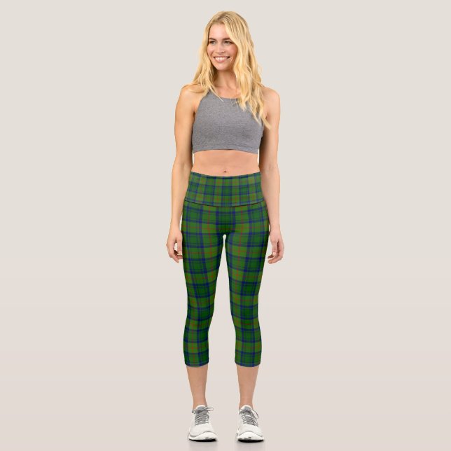 Clan Cranstoun Tartan  Capri Leggings (Front)