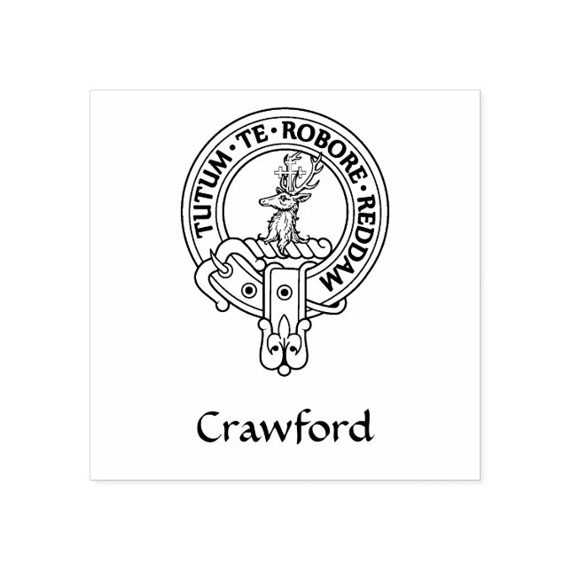 Clan Crawford Crest Rubber Stamp (Imprint)