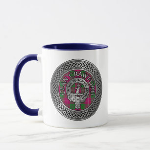 Clan Crawford Crest & Tartan Knot Mug