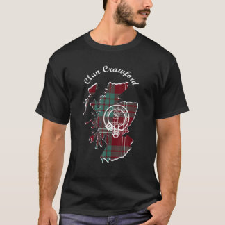Clan Crawford Surname Last Name Scottish Tartan Cr T-Shirt