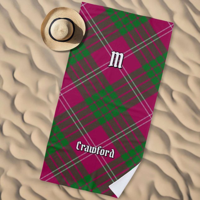 Clan Crawford Tartan Beach Towel (Creator Uploaded)