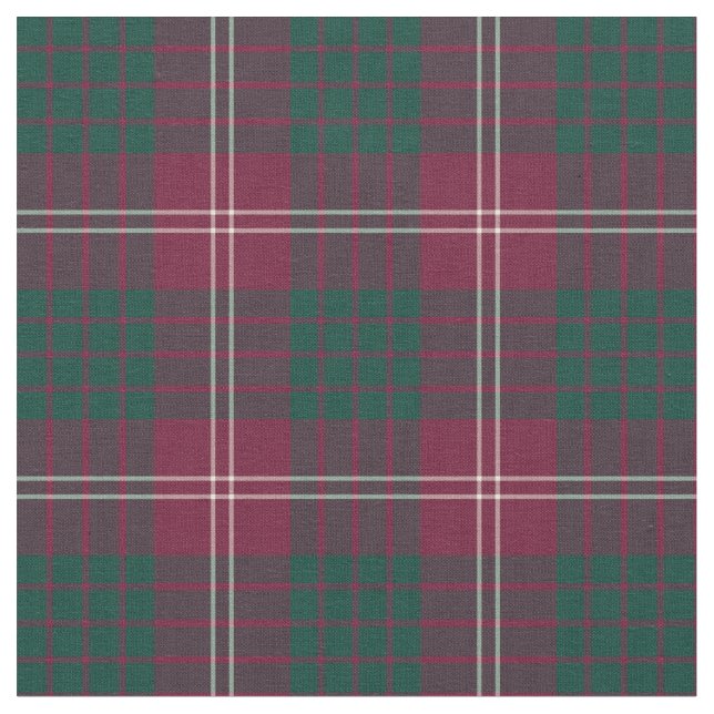 Clan Crawford Tartan Fabric (Close Up)