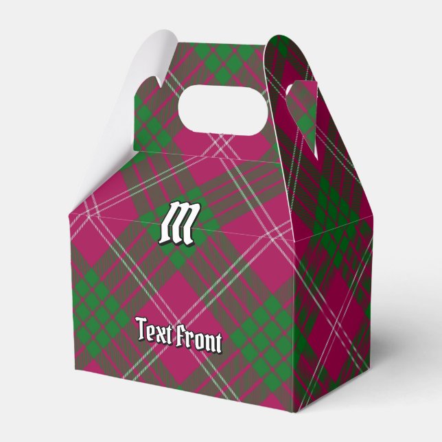 Clan Crawford Tartan Favour Box (Front Side)