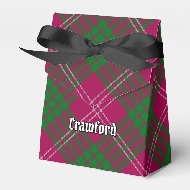 Clan Crawford Tartan Favour Box (Front Side)