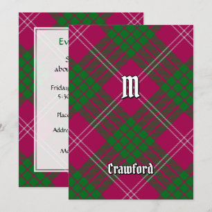 Clan Crawford Tartan Invitation