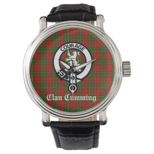 Clan Cumming Crest Badge and Tartan Watch