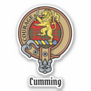 Clan Cumming Crest over Tartan