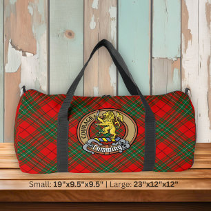 Clan Cumming Crest over Tartan Duffle Bag