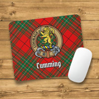 Clan Cumming Crest over Tartan