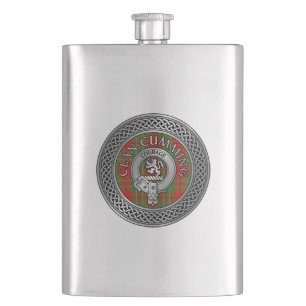 Clan Cumming Crest & Tartan Knot Flask