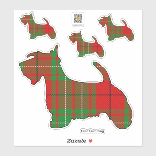 Clan Cumming Scottie Sticker (Sheet)
